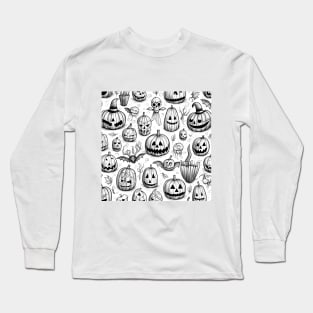 Halloween pumpkin pattern Long Sleeve T-Shirt